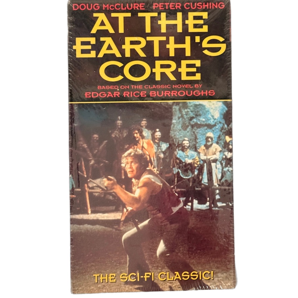 At The Earth's Core VHS Doug McClure Peter Cushing Sci-Fi Classic Sealed 1994